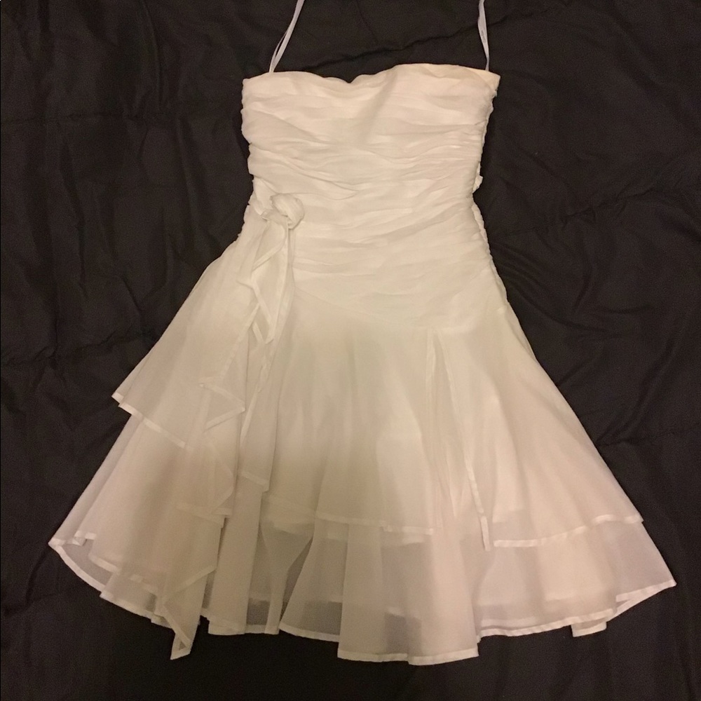 White Calvin Klein Dress with Bow
